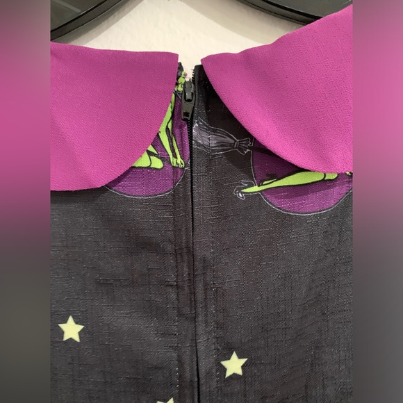 Witchy Babydoll Dress Unique Vintage Pin-Up Witch Print. Women’s Size M (6/8) - Picture 8 of 11